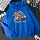 Support Your Local Street Cats Print Women Hoodie Cartoons Crewneck Clothes Vintage Loose Sweatshirt Street Hip Hop Hoody Womens