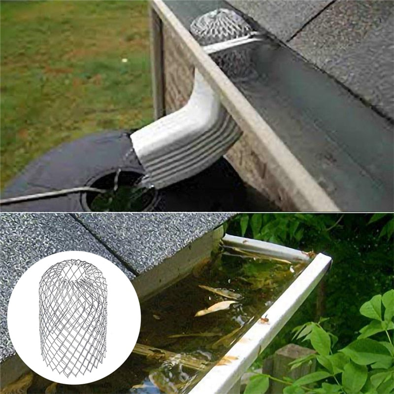 Filtros protectores para canalones de techo, filtro de aluminio expandido de 3 pulgadas, colador que detiene el bloqueo, drenajes de hojas, cubierta de red de drenaje de escombros