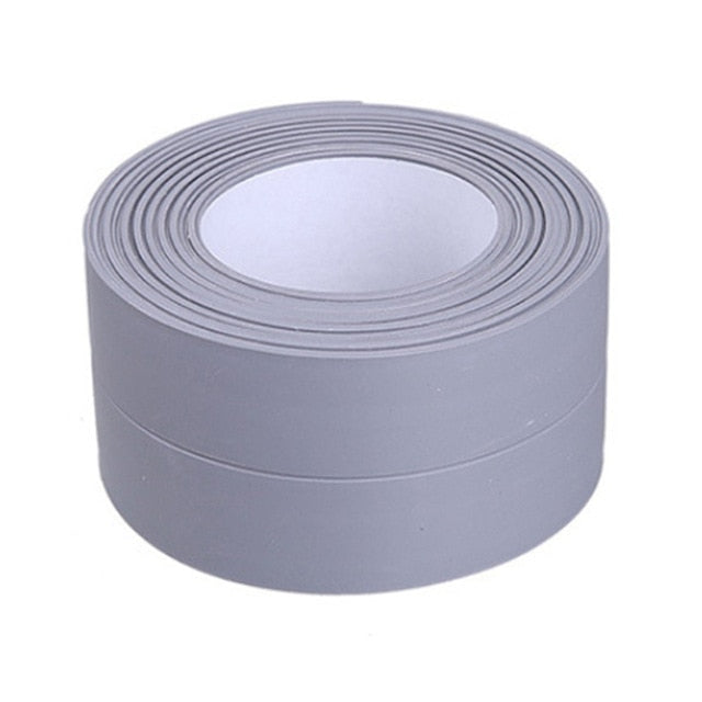 Kitchen DIY Self adhesive Wallpaper Border Tape Waterproof White Mildewproof Sealing Sealant Strip PVC Wallterproof Sticker Tape