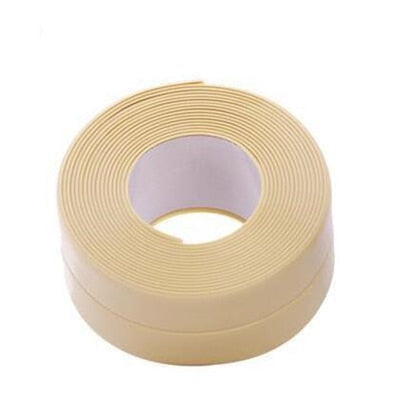 Kitchen DIY Self adhesive Wallpaper Border Tape Waterproof White Mildewproof Sealing Sealant Strip PVC Wallterproof Sticker Tape