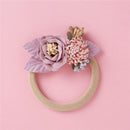 Balleenshiny Infant Child Hair Band Three-dimensional Alloy Rhinestone Crown Headdress Baby Girl Mesh Elastic Headband Turban