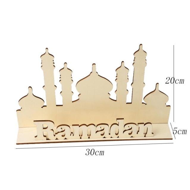 1 Juego DIY 10-40cm anillo de Metal de hierro artesanías de madera guirnalda flores para Eid Mubarak Ramadán fiesta decoración regalo boda decoración del hogar