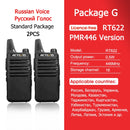 RETEVIS RT622 Mini Walkie Talkie PMR 446 PTT Portable Walkie-talkies 2 pcs Two way Radio Portable Radio for Hunting Hotel RT22