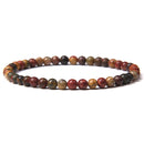 4mm Chakra Beads Energy Bracelet Natural Round Agates Onyx Stone Stretch Bracelet Bangles for Women Men Handmade Yoga Jewelry