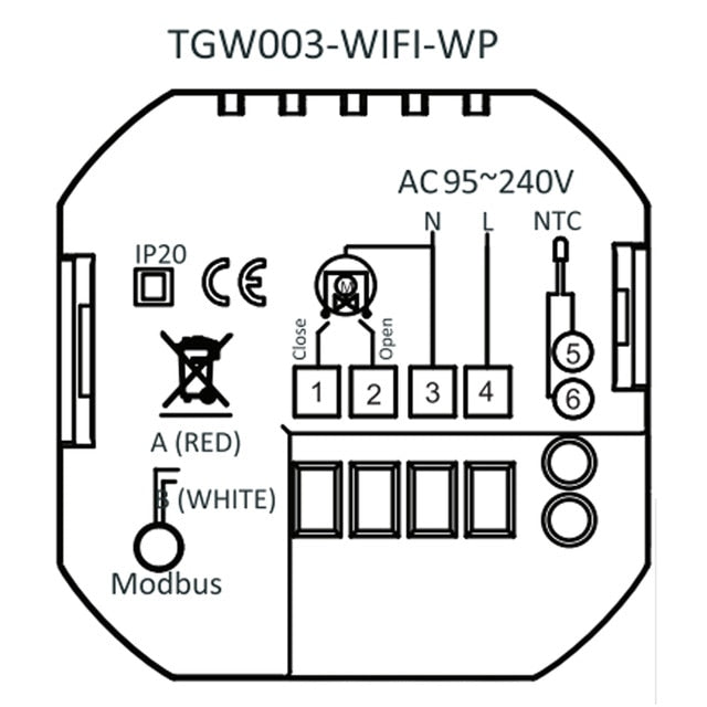 Beok Tuya Smart Life Wifi Thermostat for Electric/Water Floor Heating Home Temperature Controller Work with Alexa Google Home