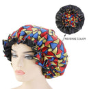 New Solid Women Satin Bonnet Fashion Stain Silky Big Bonnet for Lady Sleep Cap Headwrap Hat Hair Wrap Accessories Wholesale