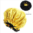 New Solid Women Satin Bonnet Fashion Stain Silky Big Bonnet for Lady Sleep Cap Headwrap Hat Hair Wrap Accessories Wholesale