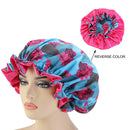 New Solid Women Satin Bonnet Fashion Stain Silky Big Bonnet for Lady Sleep Cap Headwrap Hat Hair Wrap Accessories Wholesale