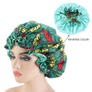 New Solid Women Satin Bonnet Fashion Stain Silky Big Bonnet for Lady Sleep Cap Headwrap Hat Hair Wrap Accessories Wholesale
