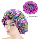 New Solid Women Satin Bonnet Fashion Stain Silky Big Bonnet for Lady Sleep Cap Headwrap Hat Hair Wrap Accessories Wholesale