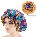 New Solid Women Satin Bonnet Fashion Stain Silky Big Bonnet for Lady Sleep Cap Headwrap Hat Hair Wrap Accessories Wholesale