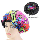 New Solid Women Satin Bonnet Fashion Stain Silky Big Bonnet for Lady Sleep Cap Headwrap Hat Hair Wrap Accessories Wholesale