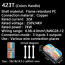 Mini Fast Wire Cable Connectors Universal Compact Conductor Spring Splicing Wiring Connector Push-in Terminal Block 422 SPL-2/3
