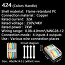 Mini Fast Wire Cable Connectors Universal Compact Conductor Spring Splicing Wiring Connector Push-in Terminal Block 422 SPL-2/3