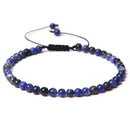 Adjustable 4MM Stone Beads Bracelet For Women Natural Agates Jaspers Onyx Lapis Lazuli Woven Bracelet For New Year Gift Jewelry