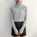 SURMIITRO Kaschmir Strickpullover Frauen 2021 Herbst Winter Korean Rollkragen Langarm Pullover Weibliche Pullover Grün Strickwaren