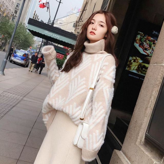 Turtleneck women's thick turtleneck 2020 autumn and winter new loose sweater