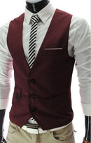 2021New Arrival Dress Vests For Men Slim Fit Mens Suit Vest Male Waistcoat Gilet Homme Casual Sleeveless Formal Business Jacket