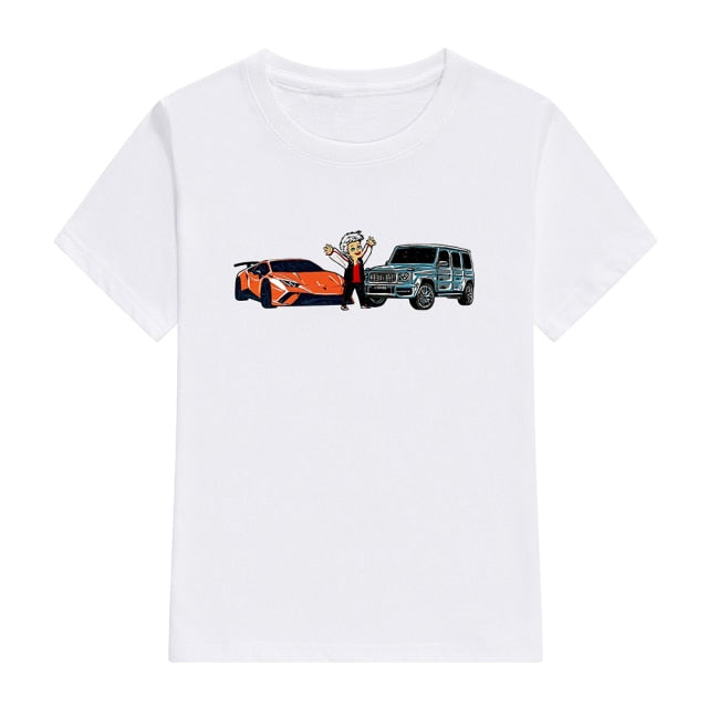 Children's Merch A4 T Shirts Spring Summer Family Clothing Boy's Gelik & Lamba Print Fashion T-shirt Girl's Casual Tee Tops