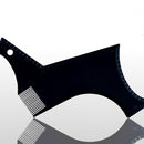 Men Beard Comb Hairdressing Beard Care Transparent Appearance Moustache Moulding Comb Shaping Styling Template ruler combs