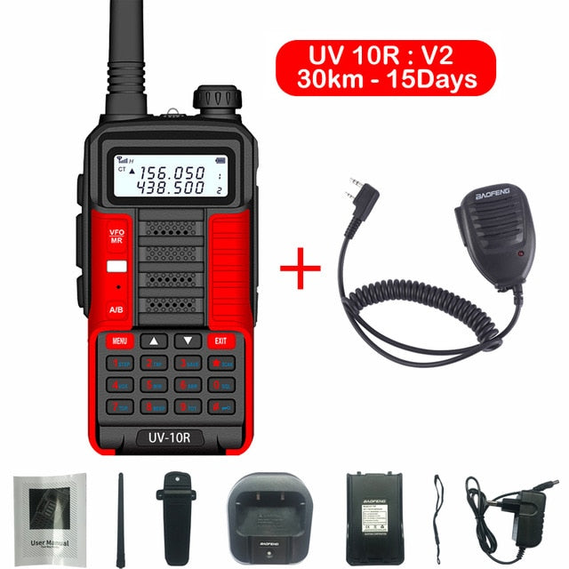 2021 Baofeng Professional Walkie Talkie UV10R 128 Kanäle VHF UHF Dual Band Zweiwege-CB-Amateurfunk Baofeng UV5R Enhanced UV 10R
