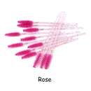 Disposable Eyelash Brush 25/50 Pcs Crystal Eye Brush Diamond Handle Mini Mascara Wands Brush Eyelash Extension Makeup Brush Set