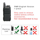 RETEVIS RT622 Mini Walkie Talkie PMR 446 PTT Portable Walkie-talkies 2 pcs Two way Radio Portable Radio for Hunting Hotel RT22
