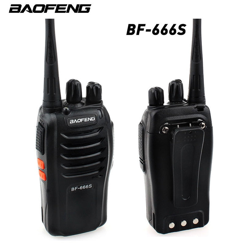 1 Uds Baofeng BF-666S Walkie Talkie Radio portátil 16CH UHF 400 - 470MHz 2800mAh batería 5W Comunicador transmisor transceptor