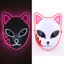 Glowing Neon EL Party Mask Halloween LED Mask Scary Cosplay Party Mask Light Up Masque Masquerad Mask Glow In The Dark