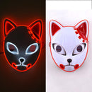 Glowing Neon EL Party Mask Halloween LED Mask Scary Cosplay Party Mask Light Up Masque Masquerad Mask Glow In The Dark