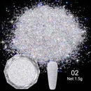 Holographics Powder Nail Glitter Laser Silver Pink Glitter Chrome Nail Powder Shimmer Gel Polish Flakes for Pigment Dust