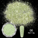 Holographics Powder Nail Glitter Laser Silver Pink Glitter Chrome Nail Powder Shimmer Gel Polish Flakes for Pigment Dust