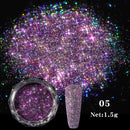 Holographics Powder Nail Glitter Laser Silver Pink Glitter Chrome Nail Powder Shimmer Gel Polish Flakes for Pigment Dust