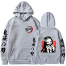 Demon Slayer Anime Sudadera con capucha Jerseys Tops Manga larga Casual Moda Tela