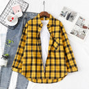 Plaid Shirts Damen Blusen und Tops Langarm Damen Casual Print Shirts Lose Baumwolle Kariert Lady Outwear Spring News