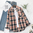 Plaid Shirts Damen Blusen und Tops Langarm Damen Casual Print Shirts Lose Baumwolle Kariert Lady Outwear Spring News