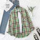 Plaid Shirts Damen Blusen und Tops Langarm Damen Casual Print Shirts Lose Baumwolle Kariert Lady Outwear Spring News