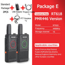 RETEVIS RT618 Mini Walkie Talkie Dual PTT Walkie-Talkie PMR 446 Portable Two-way Radio Walkie-talkies 2 pcs Hotel Restaurant FRS
