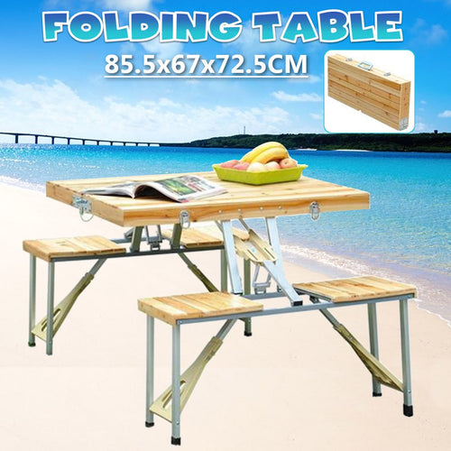 Outdoor-Klapptisch Stuhl Camping Aluminiumlegierung Picknick wasserdicht langlebig Klapptisch Schreibtisch für 85,5 x 67 x 72,5 cm