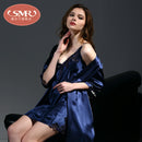 Real Silk Pajamas for Women Night dress  2 Pcs Kimono Robe & Silk Nightgown Sleepwear pajama Sets 100%  Silk Pyjamas femme