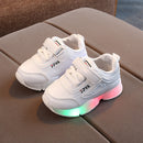 Zapatillas LED para niños de talla 21-30 con suela iluminada, zapatos luminosos Led para bebés para niñas/zapatos iluminados brillantes para niños, tenis