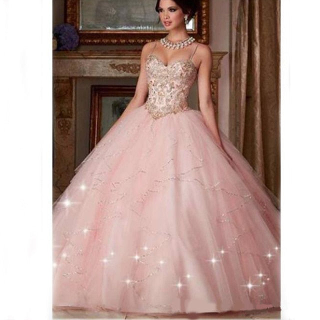 Nuevo vestido de quinceañera hecho a medida 2021 nuevos vestidos de bola de cristal rosa para 15 16 años vestido de fiesta de graduación