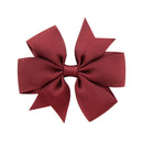 1 pcs Colors Solid Grosgrain Ribbon Bows Clips Hairpin Girl&