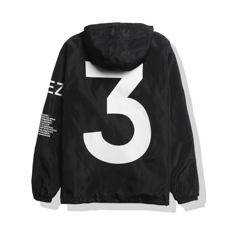 Chaqueta cortavientos para hombre Kanye West Y3 de primavera 2021, chaqueta Bomber con capucha para exteriores, ropa informal estilo Hip Hop Harajuku para hombre, abrigos, prendas de vestir