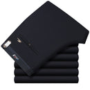 ICPANS Stretch Formal DressTrousers For Men Summer Straight Classic Men's Total Freedom Relaxed Classic Fit Flat Front Pant