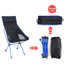 Portable Folding Outdoor Camping Chair Oxford Cloth Lengthen Camping Seat for Fishing Festival Picnic BBQ Beach Ultralight Chair