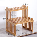 Office Desktop Storage Rack Bamboo Flower Display Stand Plant Shelves Decorative Storage Shelf for Study