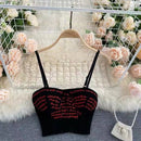 Camis para mujer camisola nueva Sexy mujer Crop Tops encaje espalda descubierta camiseta sin mangas mujer lindo chaleco elegante francés Chic ropa