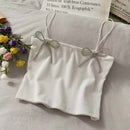 Camis para mujer camisola nueva Sexy mujer Crop Tops encaje espalda descubierta camiseta sin mangas mujer lindo chaleco elegante francés Chic ropa