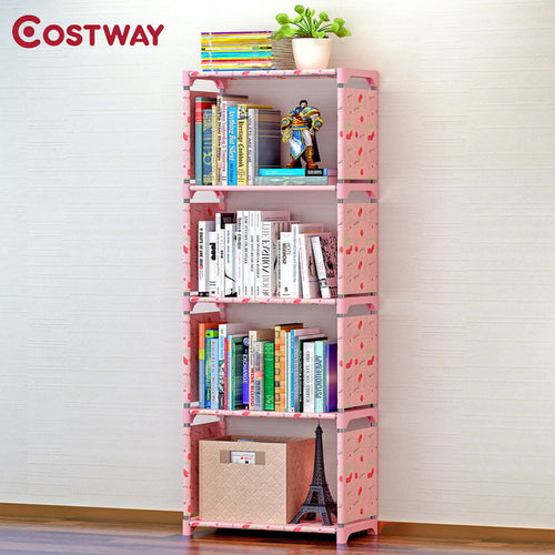 COSTWAY Bücherregal Aufbewahrungsregal für Bücher Bücherregal für Kinder Bücherregal für Wohnmöbel Boekenkast Librero estanteria kitaplik